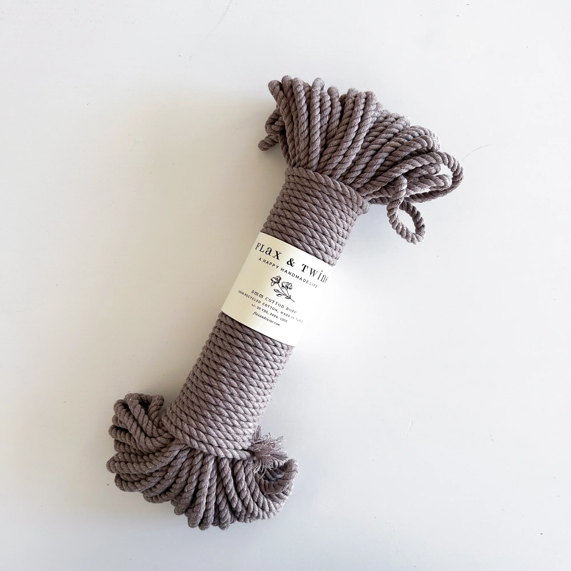 Flax & Twine 5mm Brenn Twisted Cotton Rope - Image 4