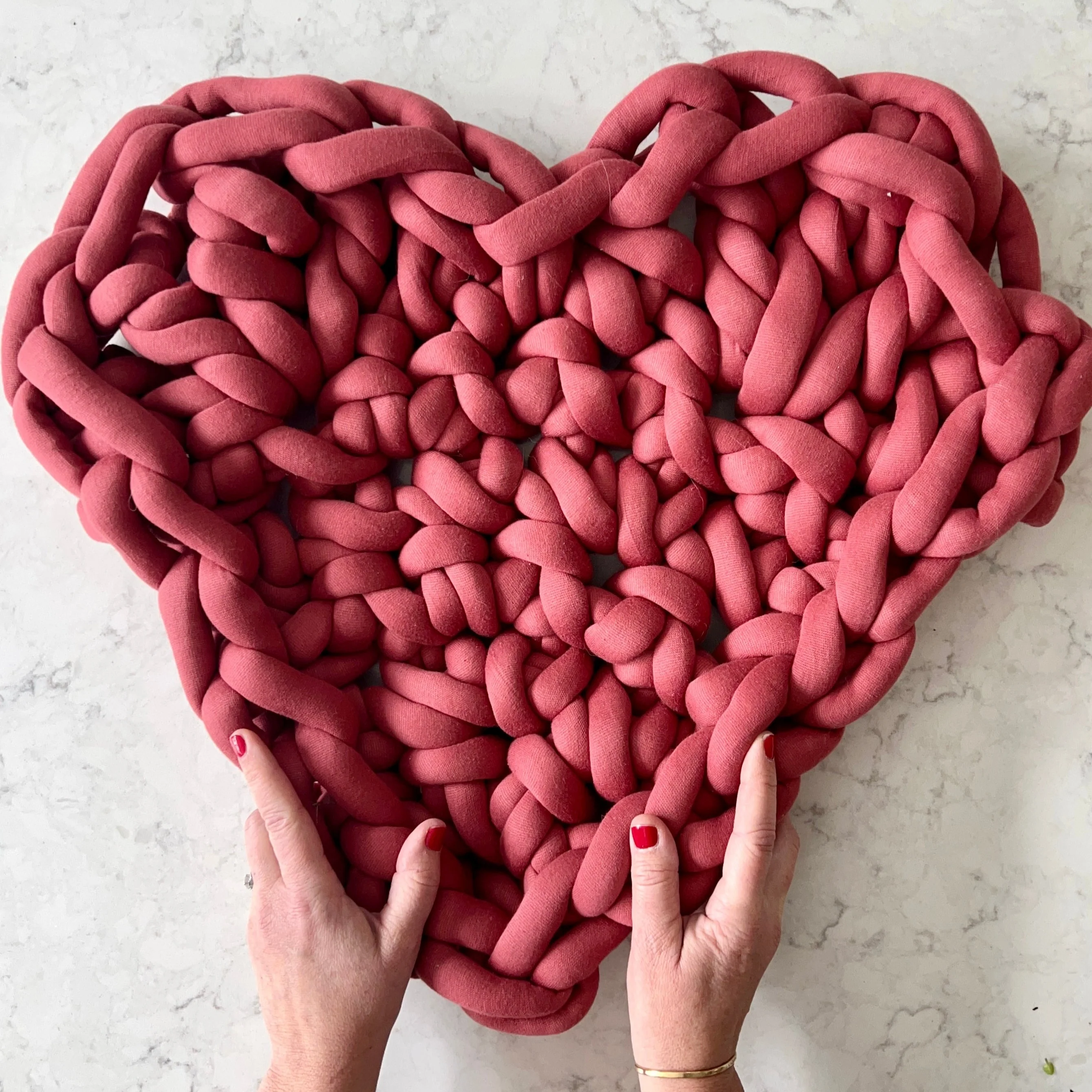 Giant Hand Crocheted Heart Pattern & Video - Image 3